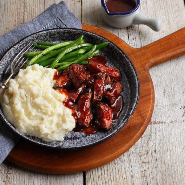 Bbq Steak with Mashed Potatoes