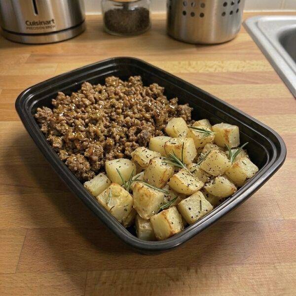 Hot Honey Beef With Rosemary Potatoes